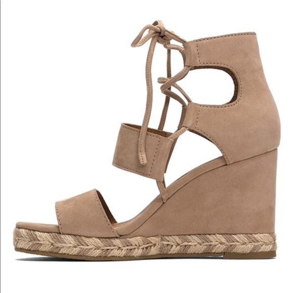 NWT💛Frye Roberta Ghillie Suede Wedge Sandal - Picture 2 of 8
